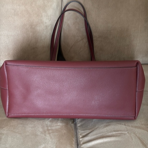 Coach (72673) Reversible Burgundy/Pink Pebbled Leather Town Tote Bag W/COA - Picture 11 of 17
